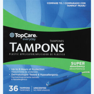 TopCare Everyday Super Absorbency Unscented Tampons 36 ea