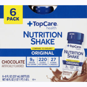 TopCare Health Original Chocolate Nutrition Shake 6 Pack Bottle 6 ea