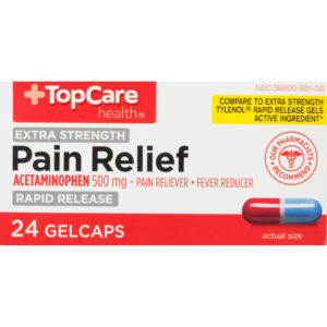 Pain Relief Acetaminophen 500Mg Gelcap 24 Ct