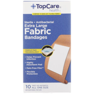 Antibacterial Fabric First Aid Antiseptic All One Size Extra Large Bandages
