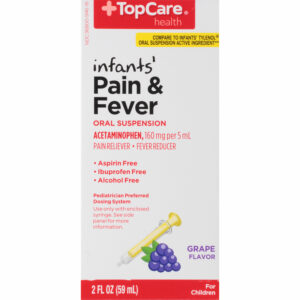 TopCare Health 160 mg Infants' Oral Suspension Grape Flavor Pain & Fever 2 fl oz