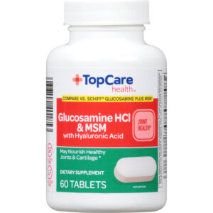 TopCare Health Glucosamine HCI & MSM with Hyaluronic Acid 60 Tablets