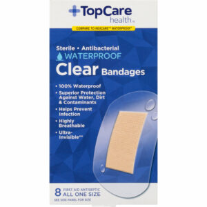 TopCare Health Waterproof Clear Bandages 8 ea