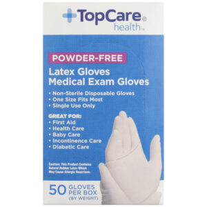 One Size Fits Most Powder-Free Latex Medical Exam Gloves