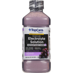 TopCare Health Adults and Kids Advantage Care + Iced Grape Electrolyte Solution 33.8 fl oz