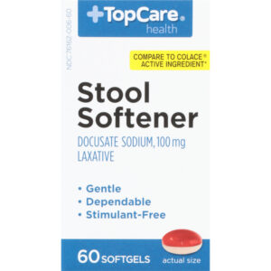 TopCare Health 100 mg Stool Softener 60 Softgels