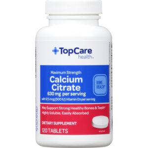 TopCare Health Maximum Strength 630 mg Tablets Calcium Citrate 120 ea