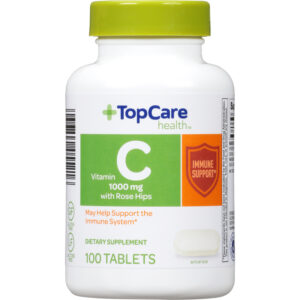 TopCare Health 1000 mg Vitamin C with Rosehips 100 Tablets