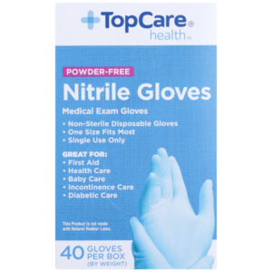 Powder-Free Nitrile Medical Exam Gloves  One Size Fits Most