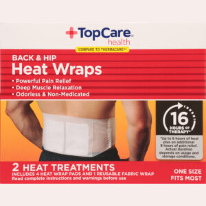 TopCare Health Back & Hip Heat Wraps 2 ea