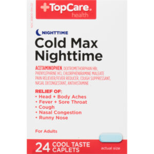 TopCare Health Nighttime Cold Max 24 Caplets