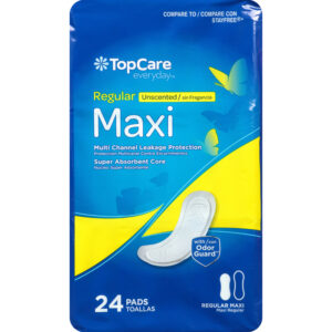 TopCare Everyday Unscented Regular Maxi Pads 24 ea