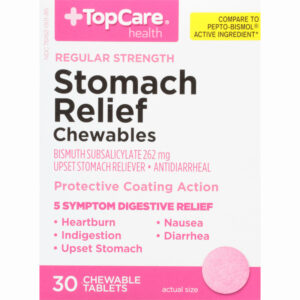 TopCare Health Regular Strength Stomach Relief Chewables 30 Tablets