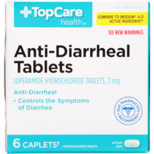 TopCare Health 2 mg Anti-Diarrheal Tablets 6 Caplets