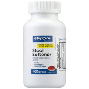 Stool Softener Docusate Sodium 100 Mg Laxative Softgels