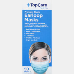 TopCare Health Blue Premium Elastic Earloop Masks 50 Masks