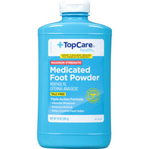 TopCare Health Maximum Strength Medicated Foot Powder 10 oz
