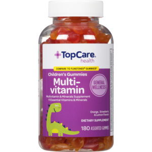 TopCare Health Orange  Strawberry & Lemon Flavors Children's Multi-Vitamin 180 Gummies