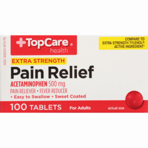 TopCare Health Extra Strength 500 mg Pain Relief 100 Tablets