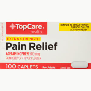 TopCare Health 500 mg Extra Strength Pain Relief 100 Caplets