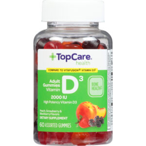 TopCare Health 2000 IU Vitamin D3 60 Gummies