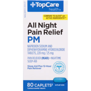 TopCare Health All Night Pain Relief PM 80 Caplets