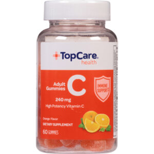 TopCare Health 240 mg Adult Orange Flavor Vitamin C 60 Gummies