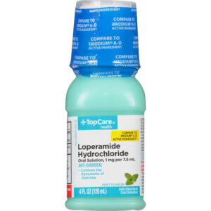 TopCare Health 1 mg Oral Solution Mint Flavor Loperamide Hydrochloride 4 fl oz