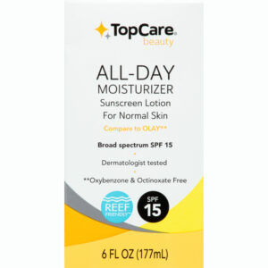 TopCare Beauty Broad Spectrum SPF 15 All-Day Moisturizer Sunscreen Lotion 6 fl oz