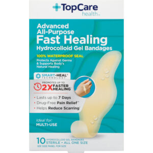 TopCare Health Fast Healing Hydrocolloid Gel Bandages 10 ea