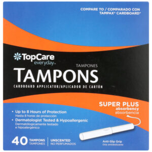 Super Plus Absorbency Tampons Cardboard Applicator  Unscented