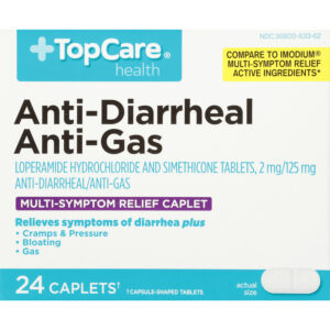 TopCare Health Anti-Diarrheal/Anti-Gas 24 Caplets