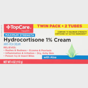 TopCare Health Maximum Strength Hydrocortisone 1% Cream Twin Pack 2 ea
