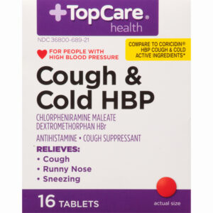 TopCare Health Cough & Cold HBP 16 Tablets