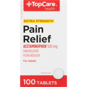 TopCare Health 500 mg Extra Strength Pain Relief 100 Tablets