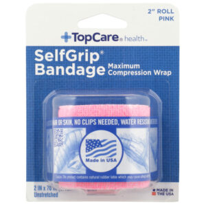 Selfgrip  Maximum Compression Wrap Bandage 2" Roll  Pink