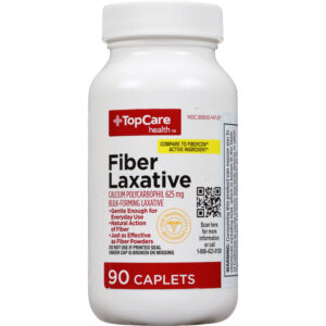 TopCare Health 625 mg Fiber Laxative 90 Caplets