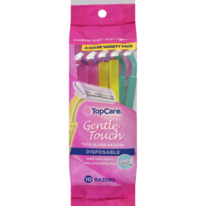 TopCare Everyday Womens 4 Color Variety Pack Gentle Touch Razors 10 ea