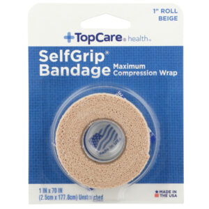 Selfgrip  Maximum Compression Wrap Bandage 1" Roll  Beige