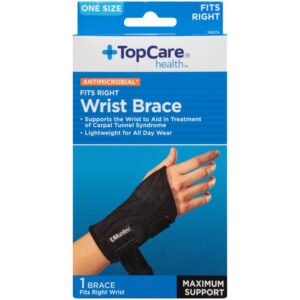 Antimicrobial Maximum Support Right Wrist Brace  One Size