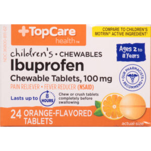 TopCare Health Children's Orange Flavored Ibuprofen 24 Chewable Tablets