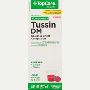 TopCare Health Adult Non-Drowsy Raspberry Flavor Tussin DM 8 fl oz
