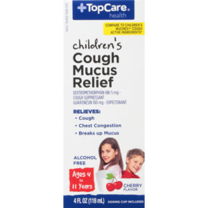 TopCare Health Children's Cherry Flavor Cough Mucus Relief 4 fl oz