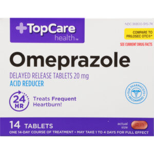 TopCare Health 20 mg Omeprazole 14 Tablets