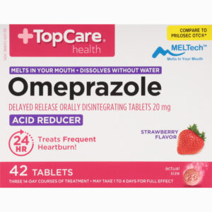 TopCare Health 20 mg Strawberry Flavor Omeprazole 42 ea