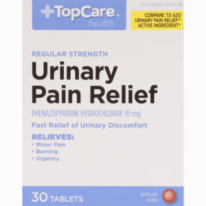 TopCare Health 95 mg Regular Strength Urinary Pain Relief 30 Tablets