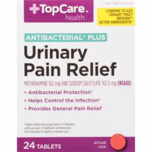 TopCare Health Antibacterial Plus Urinary Pain Relief 24 Tablets