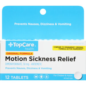 TopCare Health 50 mg Original Formula Motion Sickness Relief 12 Tablets