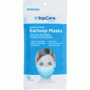 TopCare Health Blue Premium Elastic Earloop Masks 10 ea