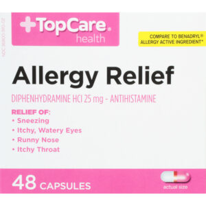 TopCare Health 25 mg Allergy Relief 48 Capsules
